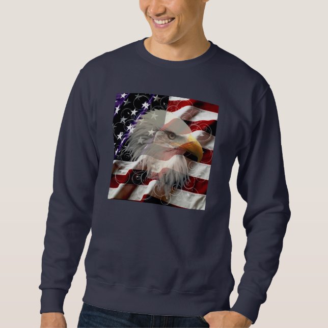 Camisa de bandeira da águia americana (Frente)