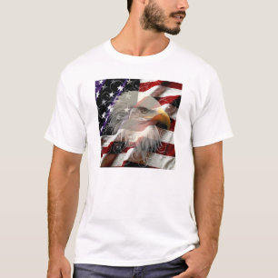 Camisa de bandeira da águia americana