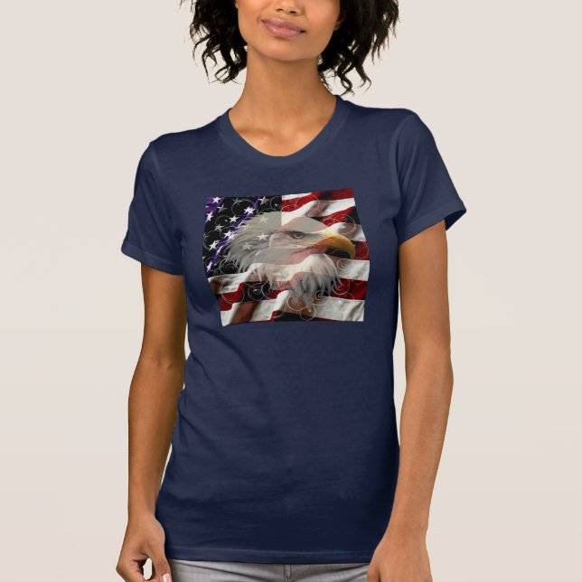 Camisa de bandeira da águia americana (Frente)