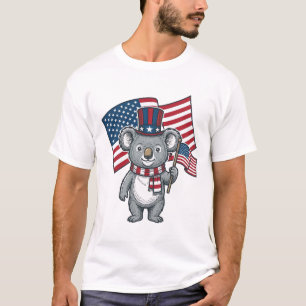 Camisa de bandeira de coala patriota vintage Desig