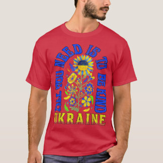 Camisa De Bandeira De Girassol Ucraniano Eu Estou