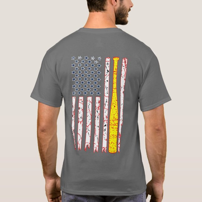 Camisa de bandeira do Softball com 603 pontas, de  (Verso)