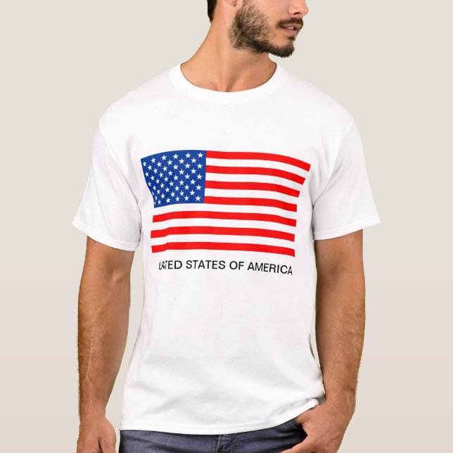 camisa de bandeira dos estados unidos da américa (Frente)