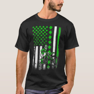 Camisa De Bandeira Irlandesa Americana Para Moto