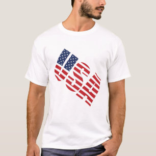 Camisa de bandeira masculina EUA