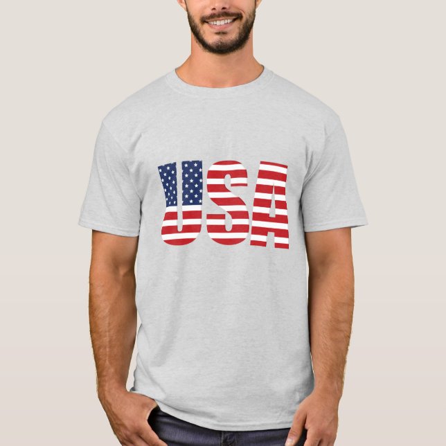 Camisa de bandeira masculina EUA (Frente)