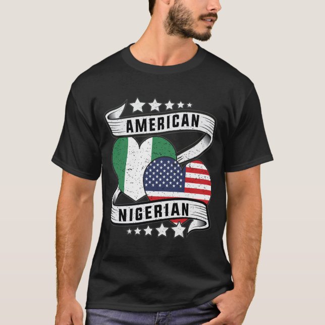 Camisa de bandeira nigeriana americana (Frente)