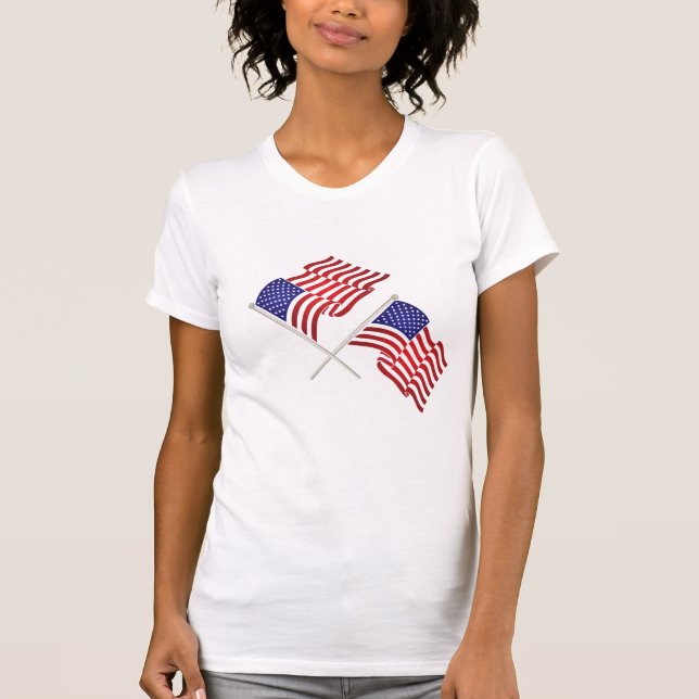 Camisa de Bandeira Patriótica das Mulheres (Frente)