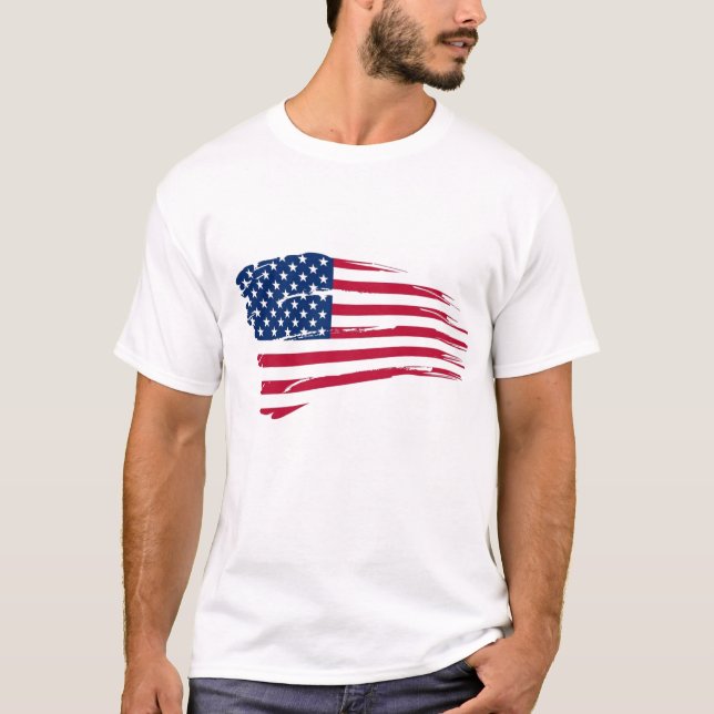 Camisa de Bandeira Patriótica Masculina (Frente)