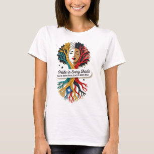 Camisa de bandeira porto-riquenha branca e negra