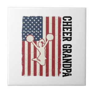 Camisa de bandeira vintage patriótica Cheer Grandp