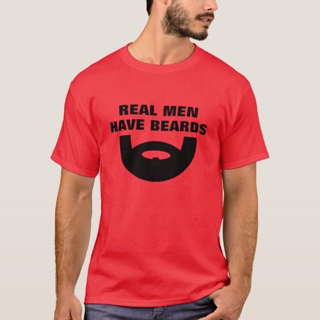 Camisa de barba | Homens verdadeiros têm barba (Frente)