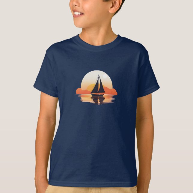 Camisa de barco de vela para menino (Frente)