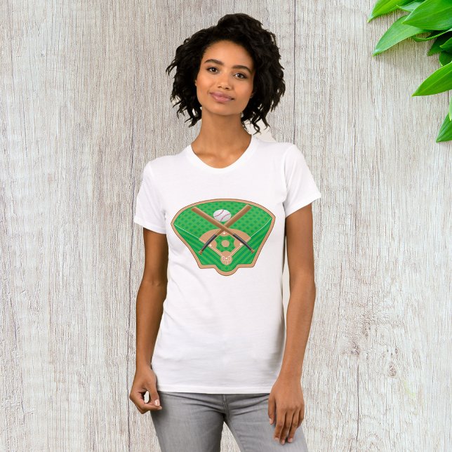 Camisa de Baseball Womens (Criador carregado)