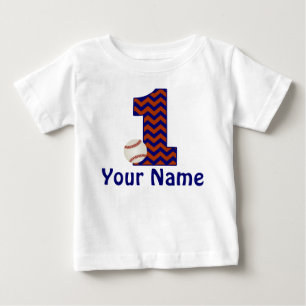 Camisa de basebol personalizada do primeiro aniver