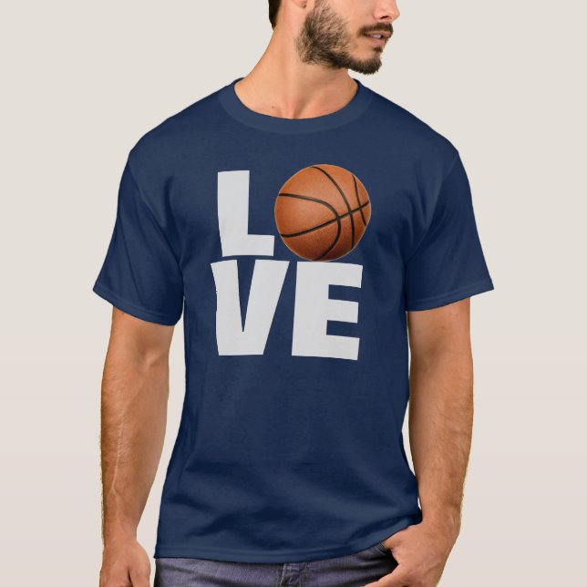 Camisa de Basquete Amor - Camisetas Marinhos Azuis (Frente)