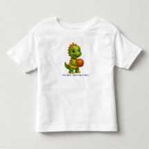 Camisa de Basquete de Dinossauro Fofa para Criança