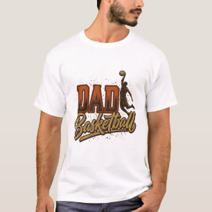 Camisa de basquete do papai com desenho de gravura