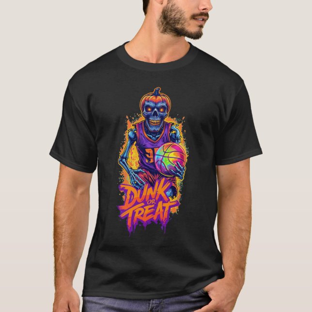 Camisa de basquete - Dunk ou Treat - Halloween (Frente)