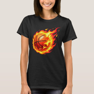 Camisa de basquete fogo jogador de basquete engraç