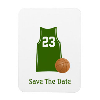 Camisa De Basquete Salva O Ímã Flexível De Data