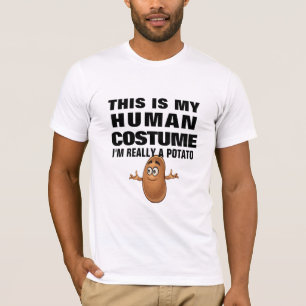 Camisa de Batata de Halloween com Fantasia Humana