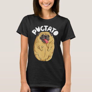 Camisa de Batata Pug Pugtato Roupa de Cão Amantes 