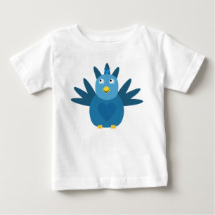 Camisa de Bebê Borracha-Azul