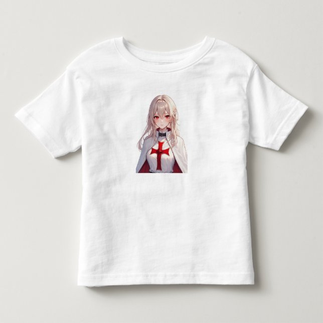 Camisa de bebê Cavaleira Templária Menina (Frente)