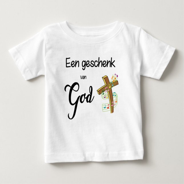 Camisa de bebê Christelijk - Je bent een geschenk (Frente)