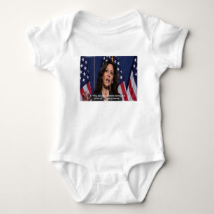 Camisa de Bebê Citação Kamala Harris & Sonho Ameri
