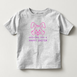 Camisa de Bebê Coelhinho da Páscoa Feliz