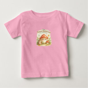 Camisa de Bebê Cogumelo Floresta Minúscula Fofa Ma