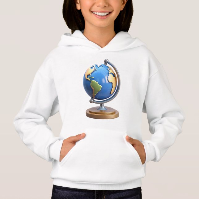 Camisa de Bebê com Globo Terrestre 3D Fofo – Peque (Frente)