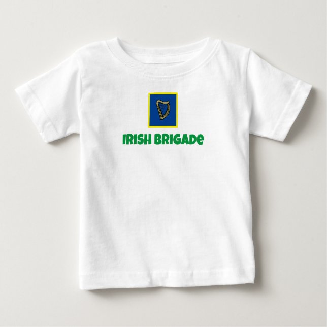 Camisa de bebê da bandeira da Irlanda (Frente)
