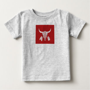 Camisa de bebê da cinza Red Ghost Dance Buffalo