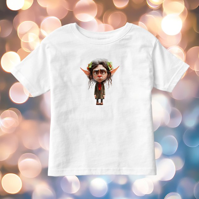 Camisa de bebé da senhora dos gatos natal duende (Criador carregado)