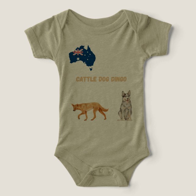 Camisa de bebê de cachorro pastor (Design frontal)