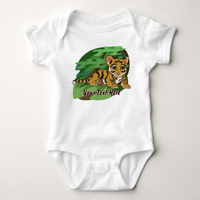 Camisa De Bebê De Cubo De Tigre (Frente)