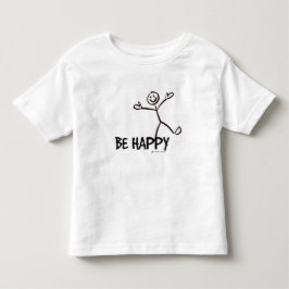 CAMISA DE BEBÊ DE FIGURA DE PALITO SEJA FELIZ