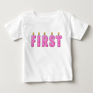 Camisa de Bebê de Lado Duplo para Primeiro Anivers