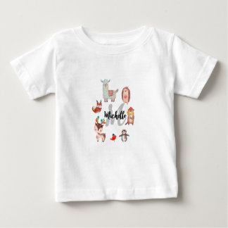 Camisa De Bebê De Natal Animal Da Mocapim