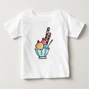 Camisa de bebê de Natal com sorvete fofo personali