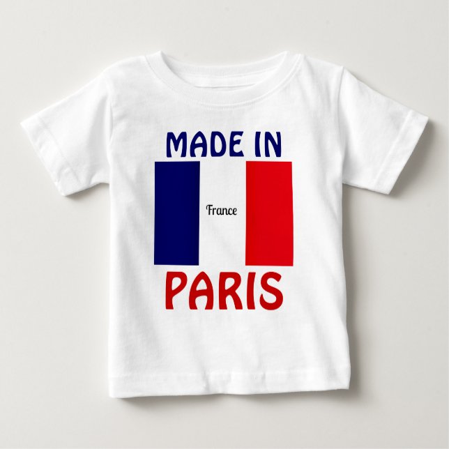 Camisa de bebê feita em Paris (Frente)