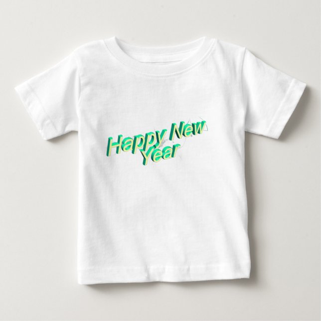Camisa de bebê Feliz Ano Novo  (Frente)