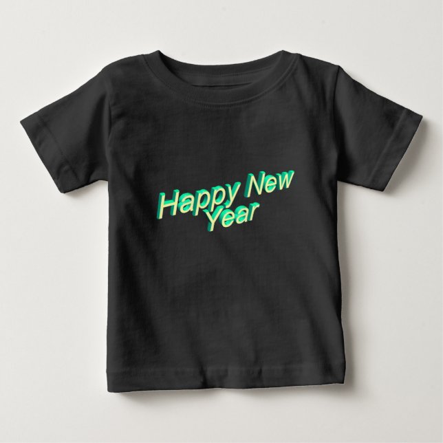 Camisa de bebê Feliz Ano Novo  (Frente)