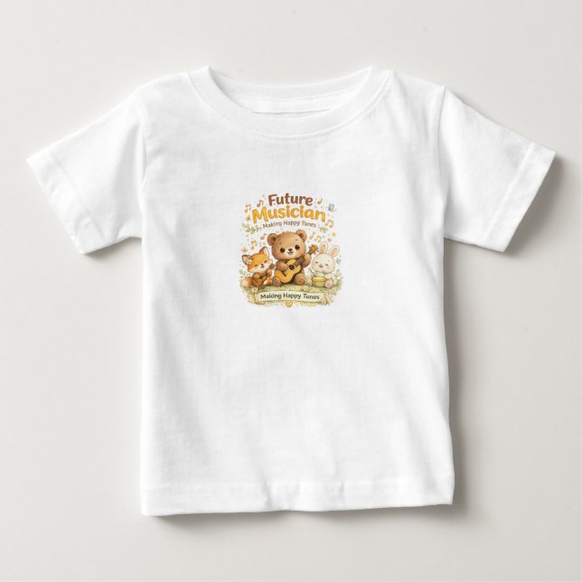 Camisa de Bebê Futuro Músico Design de Banda de An (Frente)