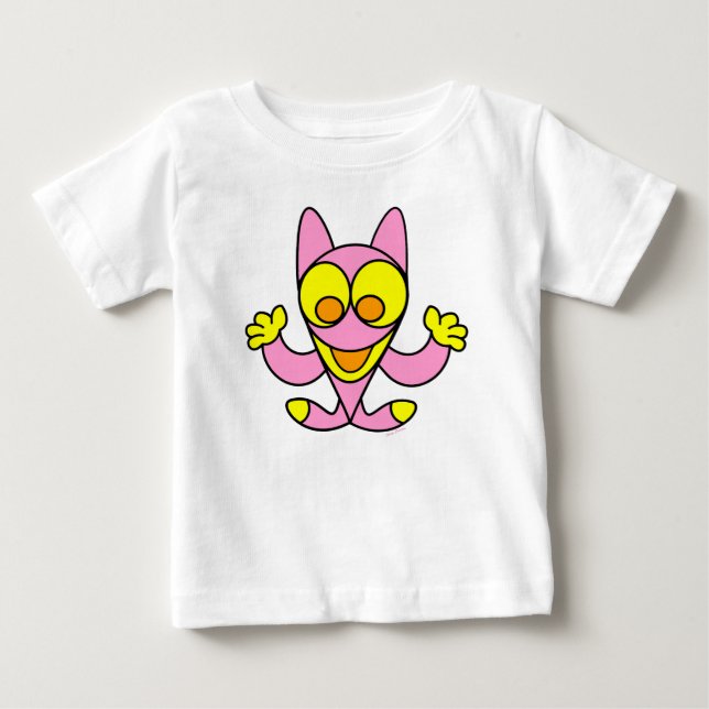 camisa de bebê gato engraçado (Frente)
