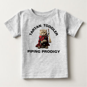 Camisa de Bebê Gato Scottish Fold com Gaita de Fol