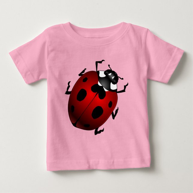 Camisa de Bebê Joaninha Camisetas de Bebê Joaninha (Frente)